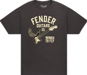 Fender Wings To Fly T-Shirt, Vintage Black, M