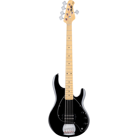 basse electrique sterling by music man stingray black, 5-cordes