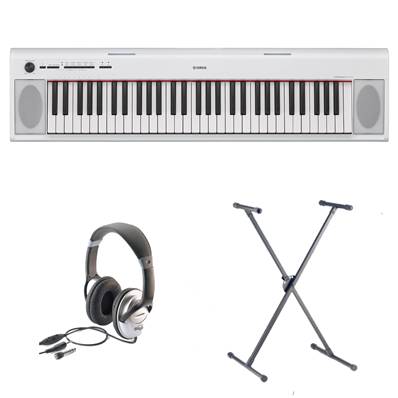 Yamaha Piaggero NP12WH - Clavier 61 touches Blanc Full pack + Stand et Casque