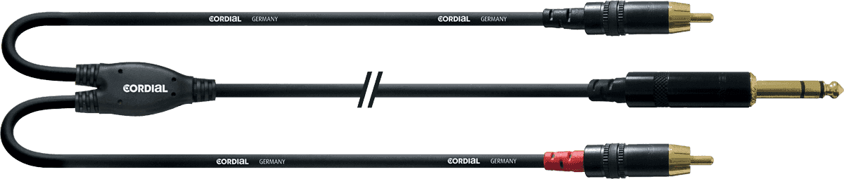 Cordial CFY3VCC - câble bretelle rean jack st. mâle/ 2x rca 3m