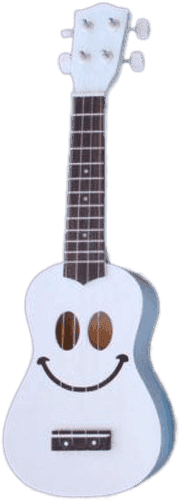 Mahalo U-SMILE-WT - ukulélé blanc smile  housse