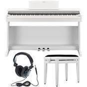 Yamaha YDP144WH - Pack piano numérique blanc avec banquette et casque