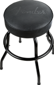 Fender Embossed Black Logo Barstool, Black/Black, 24