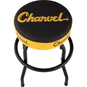 Tabouret Charvel Toothpaste Logo, noir et jaune, 24