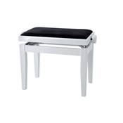 Gewa Banquette de piano blanc mat velours noir