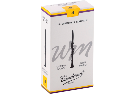 Vandoren CR164 - White Master force 4 - anches clarinette Sib Allemande - boite de 10