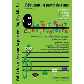 --- DISCONTINUE ---Je dessine j écris je lis la musique Vol 2 - les notes sur la portée Do, Ré, Mi, Fa