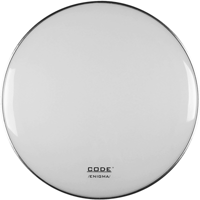 Code Drumheads Peau enigma white gc reso hd 24