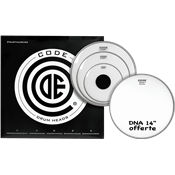 Code Drumheads Pack de Peaux law clear fusion  cc 14 dna coated