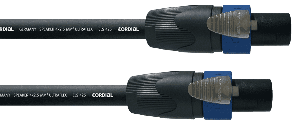 Cordial CPL10LL4 - câble hp neutrik 4 points cls 425 speakon 10m