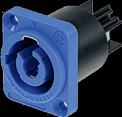 --- DISCONTINUE ---Neutrik NAC3MPA-1 - embase powercon type A bleue