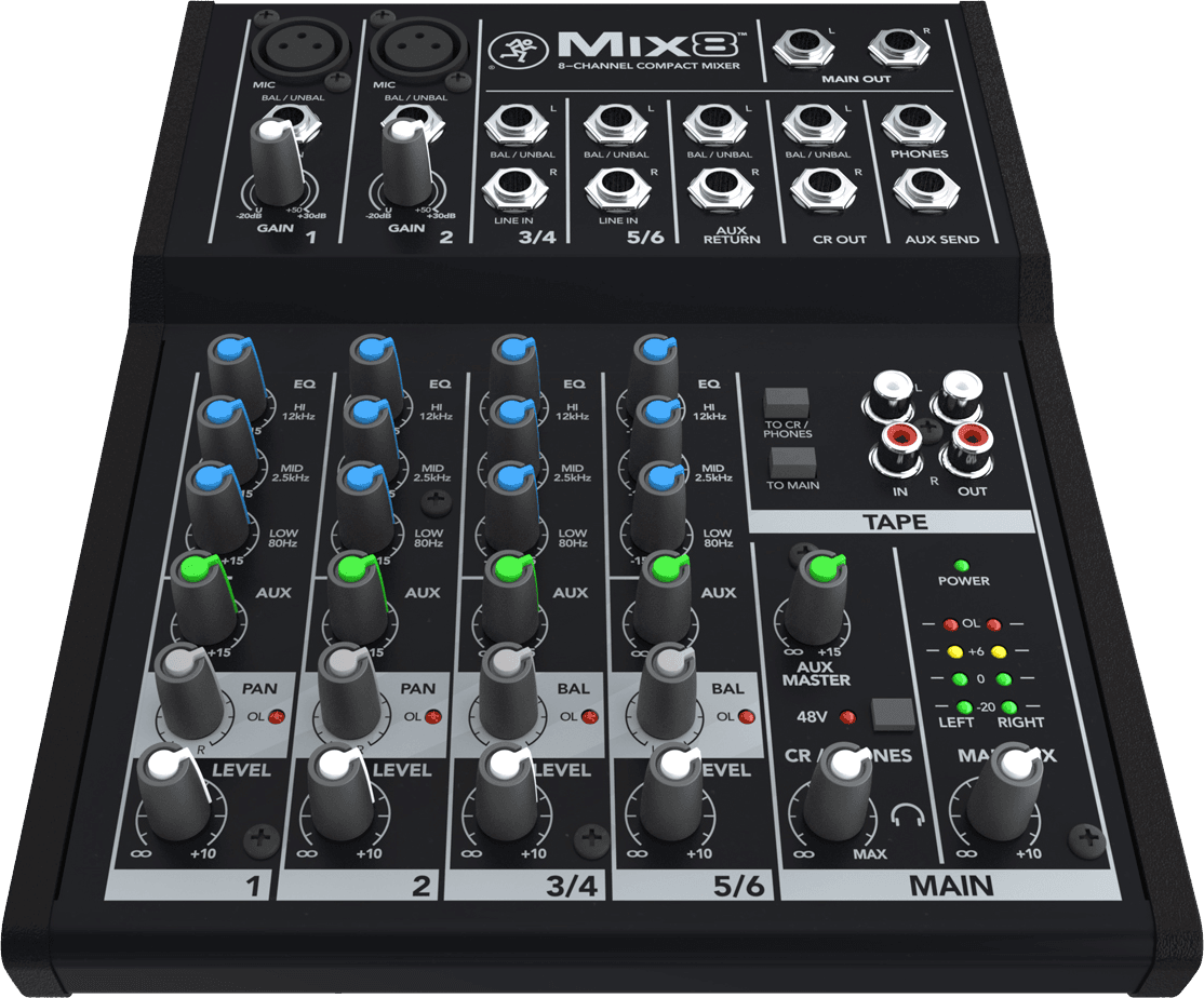 Mackie MIX8 - Mixeur compact 8 canaux, 10 entrées