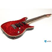 --- DISCONTINUE ---Vigier Excalibur ultra Blues HSS TREMOLO Ruby Red rosewood Chrome - guitare électrique