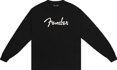 Fender Spaghetti Logo Long-Sleeve T-shirt, Black, XXL