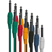 Yellow Cable P090-6 - Cable Audio Cordons Jack Mono Mâle/Jack Mono Mâle 90cm Par 6