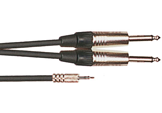 Yellow Cable K07M-3 - Cable Audio Mixte Mini Jack Stéréo/2 Jacks Mono Mâle 3m