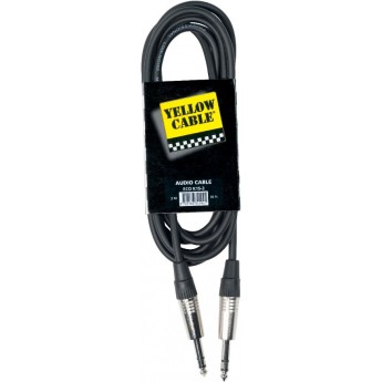 Yellow Cable K15-1 - Cable Audio Mixte Jack Stéréo Mâle/Jack Stéréo Mâle 1m