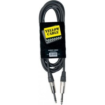 Yellow Cable K15-3 - Cable Audio Mixte Jack Stéréo Mâle/Jack Stéréo Mâle 3m