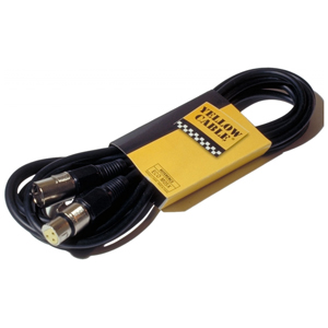 Yellow Cable M05X - Cordon sono microphone Profile 6mm (XLR M / XLR F / 5m)