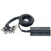 Stagg NSB-05/16X4PR - Boitier multicâbles 16 XLR Mal / 4 Jack Mal - 5M