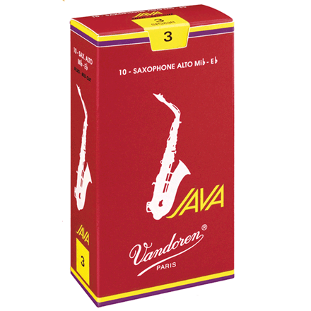 Vandoren SR264R - Java Filed Red Cut force 4 - anches saxophone alto - boite de 10