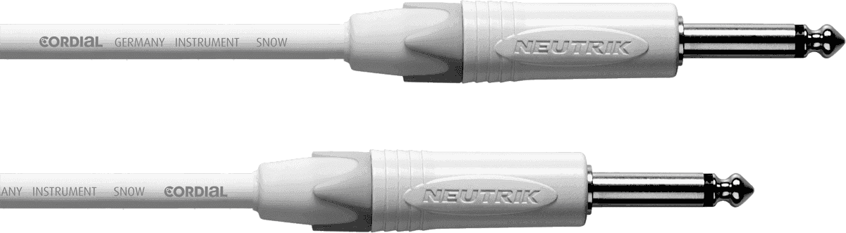 --- DISCONTINUE ---Cordial CXI3PP-SNOW - câble instrument neutrik jack droits 3m blanc