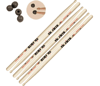 --- DISCONTINUE ---Vic Firth P55A-UPT - pack 3 paires 55a practice tips