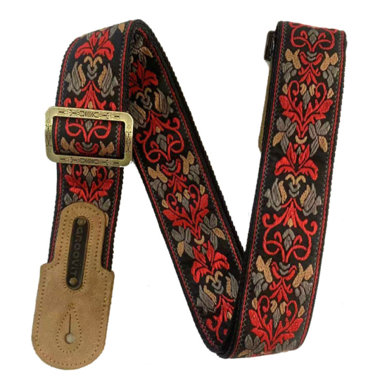 Groovit SAngle guitare Jacquard rouge andaloux - Lordel musique
