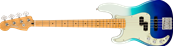 Player Plus Precision Bass, Left-Hand, Maple Fingerboard, Belair Blue
