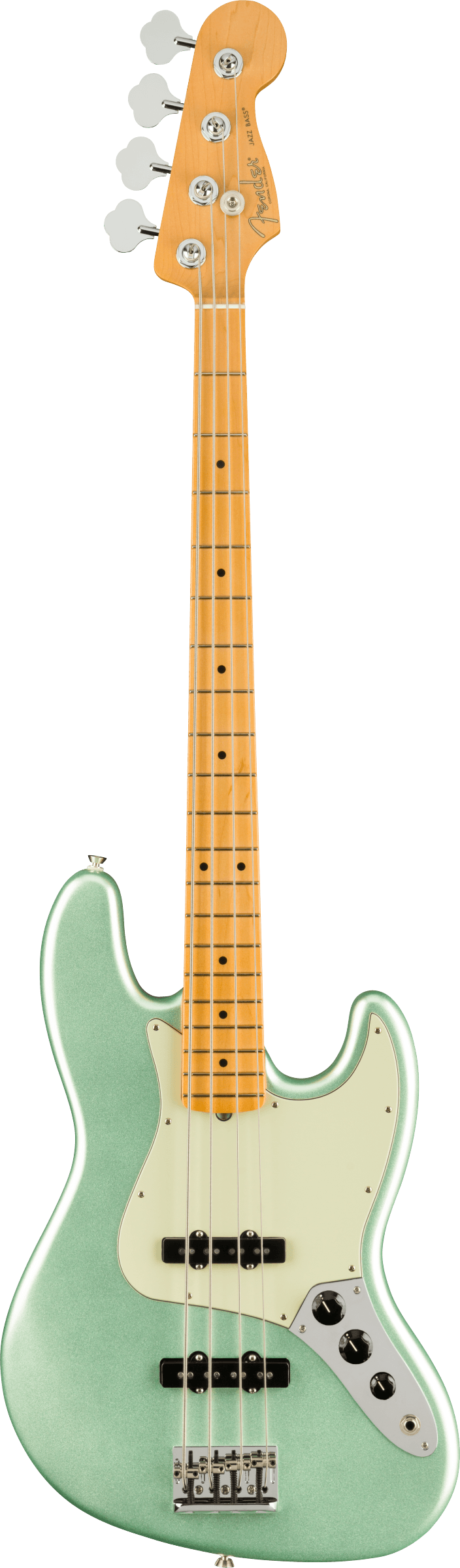 Fender American Professional II Jazz Bass, Maple Fingerboard, Mystic Surf Green
