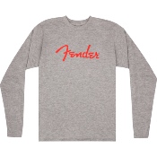 T-shirt Fender spaghetti logo heather gray S