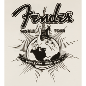 T-shirt Fender Wordl tour vintage white L