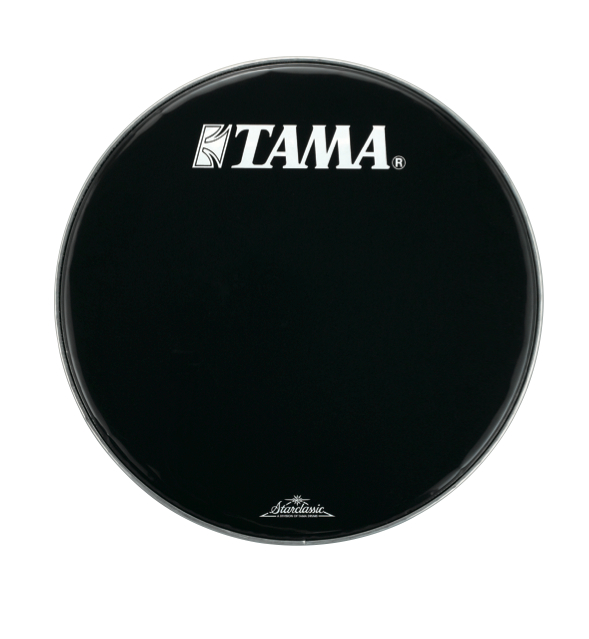 Tama BK24BMTT - peau de résonnance noire 24 logo Tama Starclassic