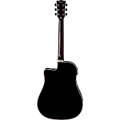 guitare folk eko dreadnought cutaway electro see through black