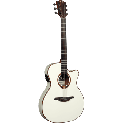 Lag T118ASCE Ivoire - Guitare electro-acoustique slim