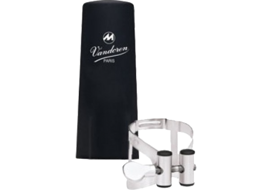Vandoren M/O Argentée LC52SP Ligature avec couvre-bec plastique pour clarinette Mib