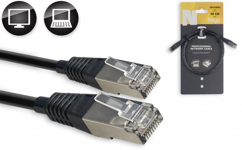 Stagg NCC050RJ - Câble Ordinateur Ethernet RJ45 / RJ45 - 50CM