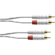 --- DISCONTINUE ---Cordial CFU1.5CC-SNOW - câble audio double rca 1,5 m blanc