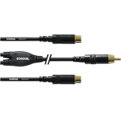 --- DISCONTINUE ---Cordial CFY0.3CEE - câble bretelle rca mâle/2 rca femelle 30cm