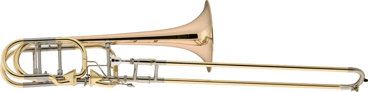XO XO1240RLT - Trombone basse, Pavillon cuivre rose, Open Wrap, double Thayer