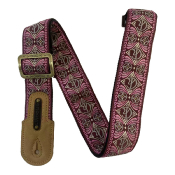 Groovit sangle guitare Jacquard rose tzigane