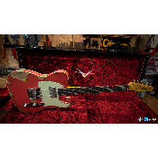 Fender Custom Shop S20 Telecaster Heavy Relic Aged Fiesta Red over 3 Colors Sunburst - Guitare Electrique