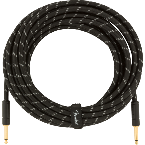 Deluxe Series Instrument Cable, Straight/Straight, 25', Black Tweed