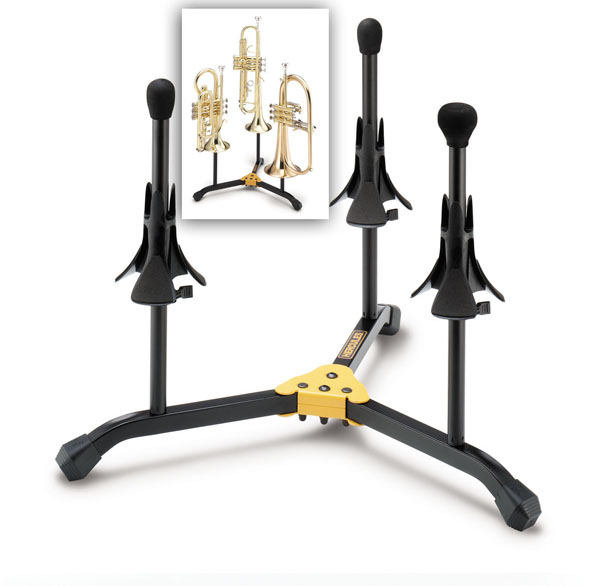 Hercules DS513BB - Support triple pour 2 trompette ou Cornet et un bugle
