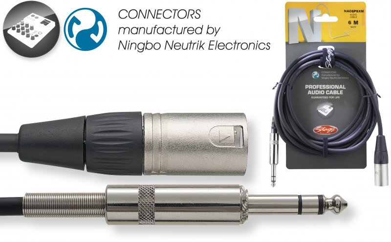 Stagg NAC6PSXM > Câble audio XLR m / Jack stéréo > 6 mètres