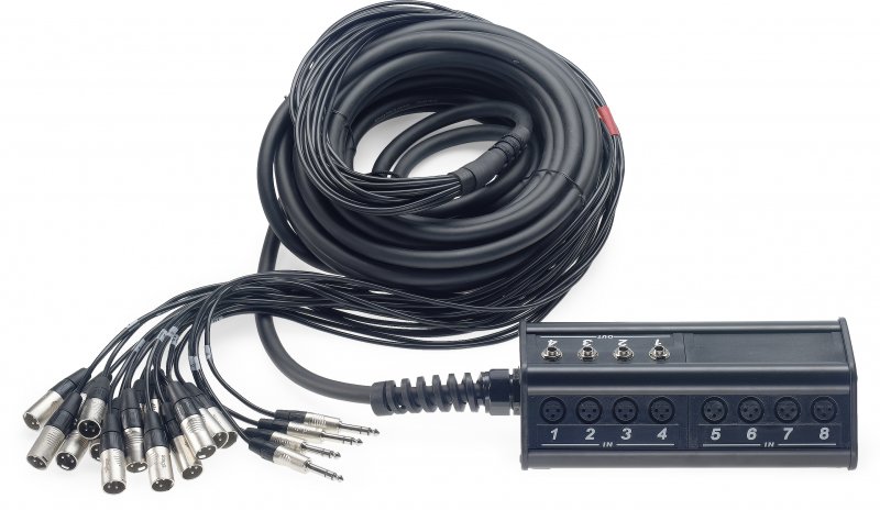--- DISCONTINUE ---Stagg NSB-15/16X4PR - Boitier multicâbles 16 XLR Mal / 4 Jack Mal - 25M
