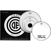 Code Drumheads Pack de Peaux law clear rock  cc 14 dna coated