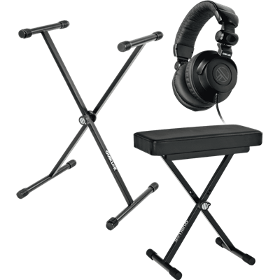 --- DISCONTINUE ---pack accessoires clavier Quiklok Stand + Banquette + casque
