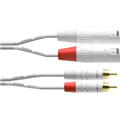 Cordial CFU6MC-SNOW - câble double 2 xlr m./2 rca 6m blanc