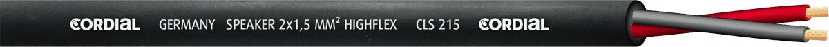 Cordial CLS215BLACK100 - bobine câble haut-parleur cls 215 noir - 100m